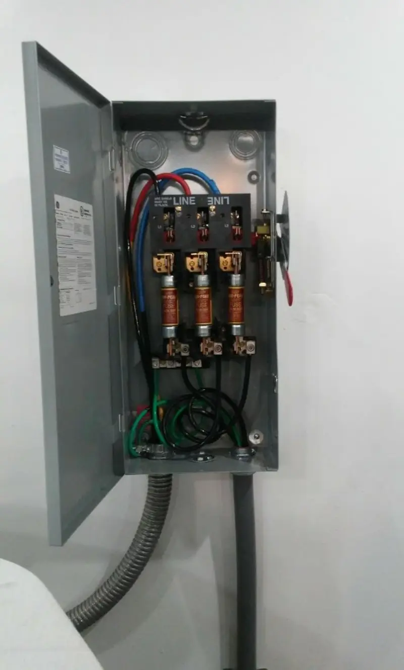 Three-phase disconnect switch installed for Electrical Wiring & Rewiring in Baltimore